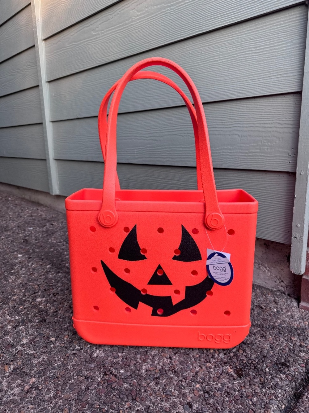 Bogg Bag Baby Orange Jack O Lantern Pumpkin Halloween Tote NWT